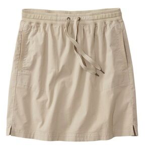 L.L. Bean Women's Stretch Ripstop Pull-On Skirt, Mid-Rise